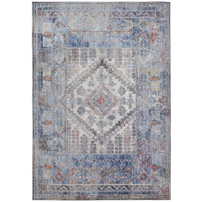 ivory floral stain resistant area rug with rectangle pattern and symmetrical design