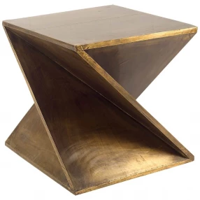 21" Brass End Table