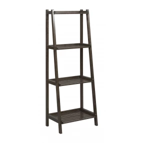 60" Ladder Bookcase With 4 Shelves In Espresso