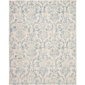 power loom non skid area rug with rectangle pattern and symmetrical motif