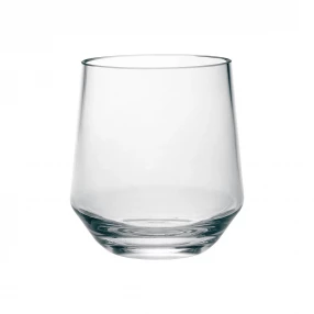 Tritan plastic stemmed wine glass for all purposes with drinkware and barware features