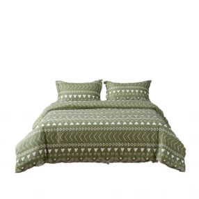 High thread count machine washable duvet cover with decorative pillows and plant on chair