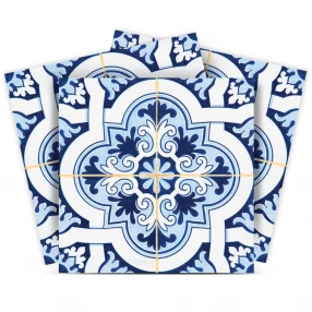 5" X 5" Blue Mia Peel And Stick Removable Tiles