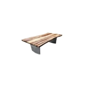 31" Natural Solid Wood Rectangular Coffee Table