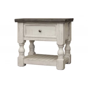 27" Ivory One Drawer Nightstand