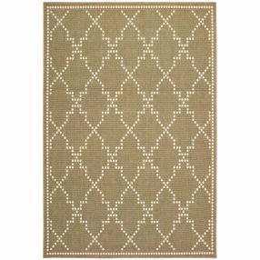 stain resistant indoor outdoor area rug in brown and beige rectangle with wood pattern