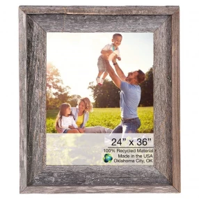 Rustic Smoky Black Picture Frame With Plexiglass Holder