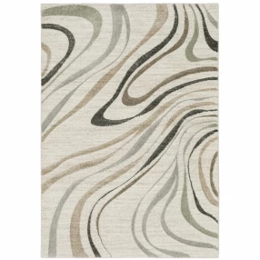 power loom stain resistant area rug with brown wood pattern