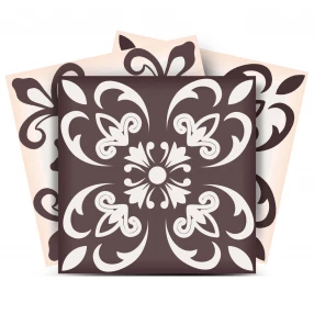 8" X 8" Light Brown And White Mosaic Peel And Stick Removable Tiles
