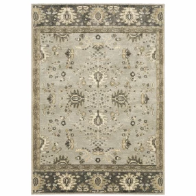 power loom stain resistant area rug with beige rectangle pattern