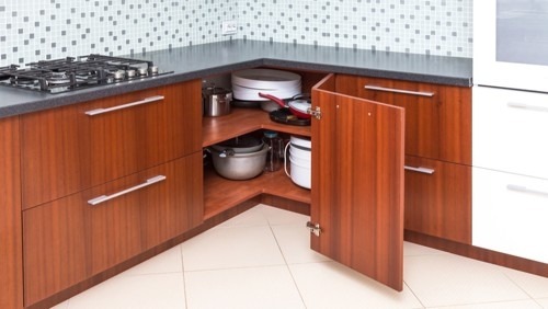 Simple Storage Solutions for Corner Kitchen Cabinets